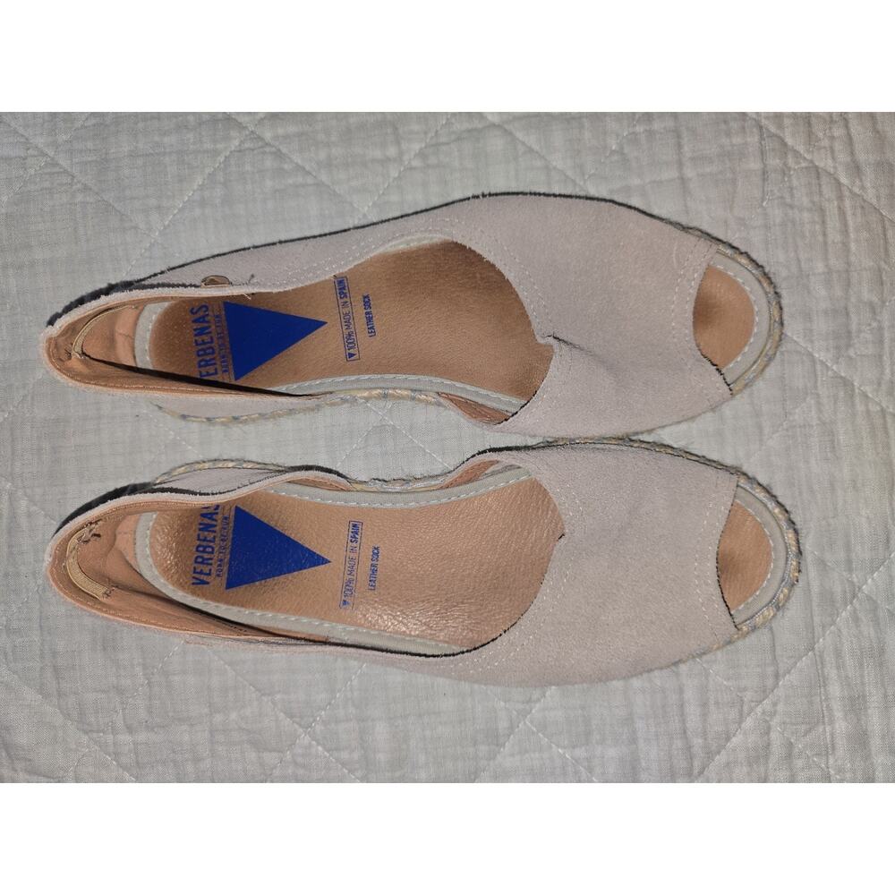 Verbenas Womens Suede Super Soft Slip On Open Toe Shoes Size 9 Gray Casual Flats - Picture 10 of 12